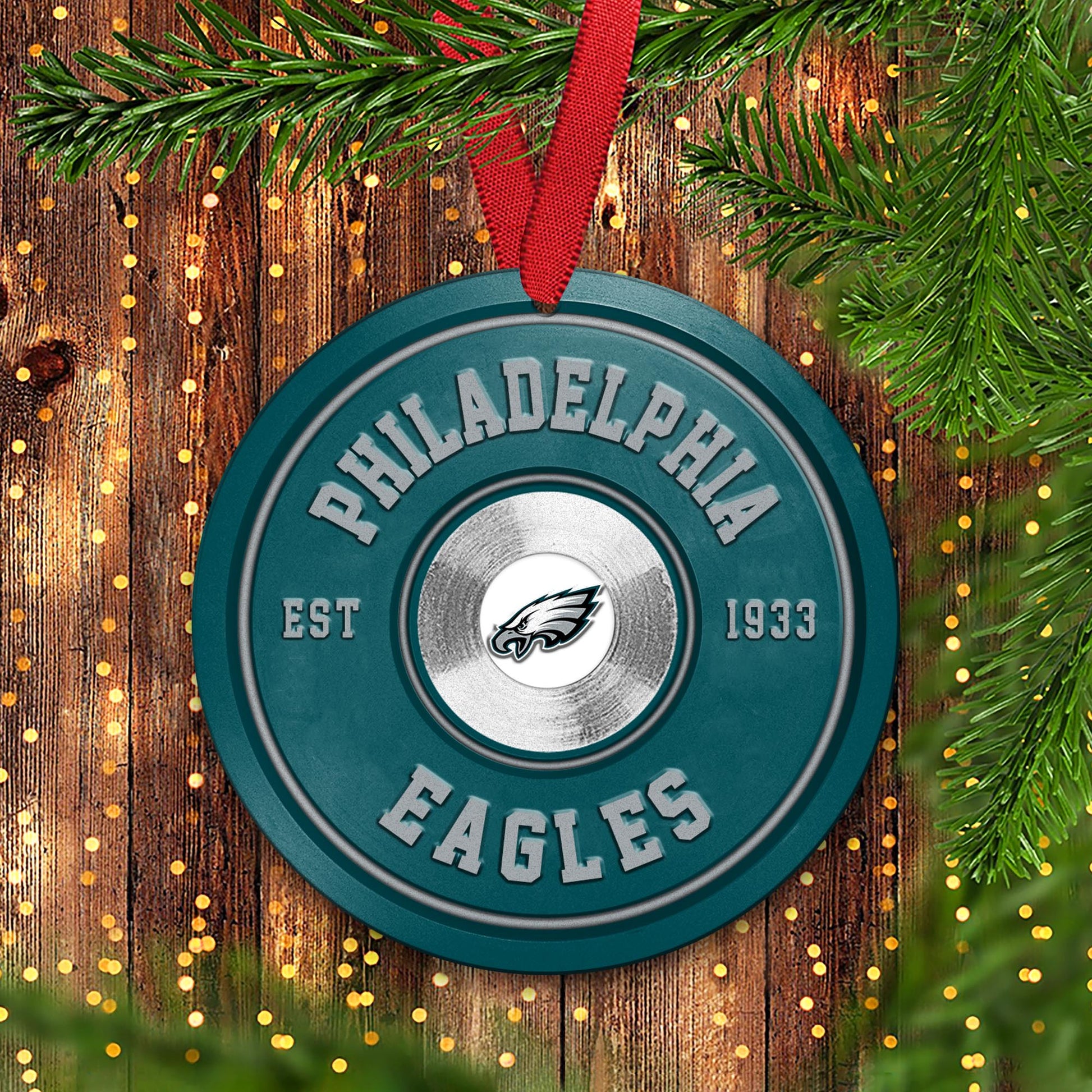 Philadelphia Eagles Fitness Circle Aluminium Ornament 2 Side Trending New Arrivals H52883 ETUG311023