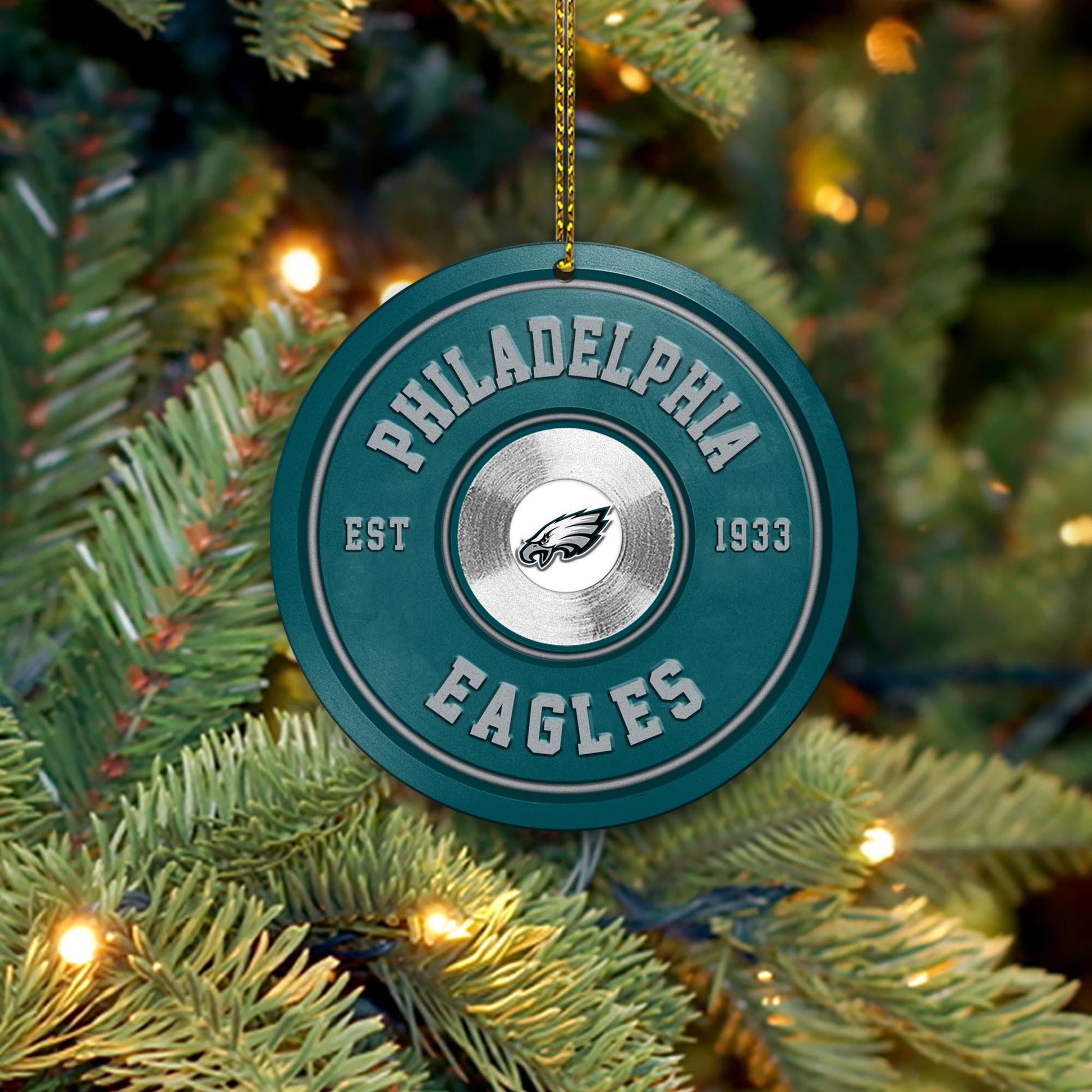 Philadelphia Eagles Fitness Circle Aluminium Ornament 2 Side Trending New Arrivals H52883 ETUG311023