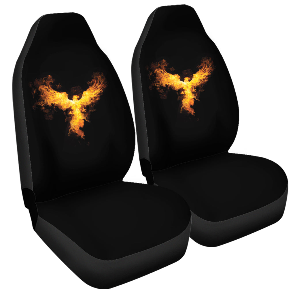 Phoenix Firebird Print Universal Fit Car Seat Covers, Fire Bird Front Carseat Covers