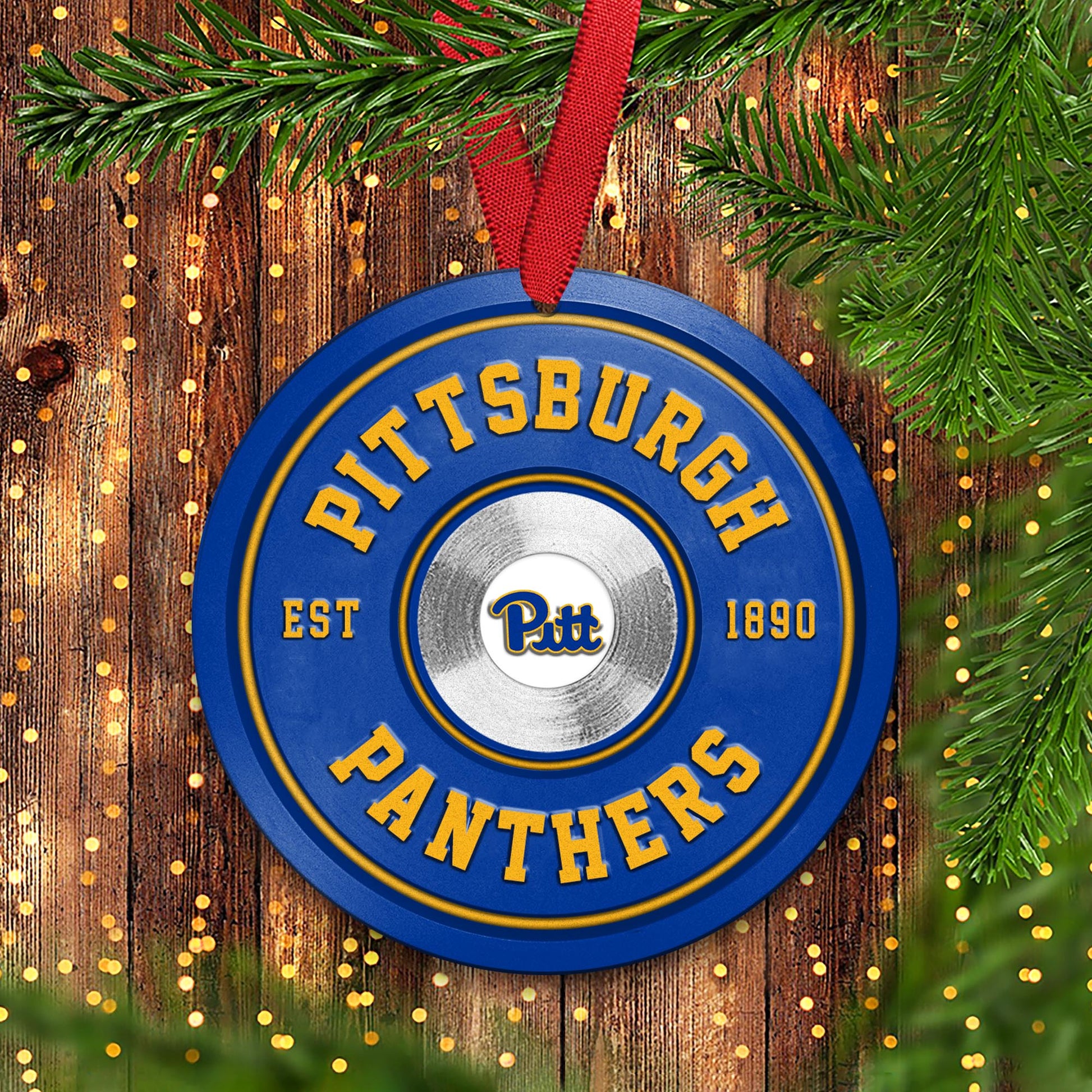 Pittsburgh Panthers Fitness Circle Aluminium Ornament 2 Side Trending New Arrivals H52883 ETUG311023