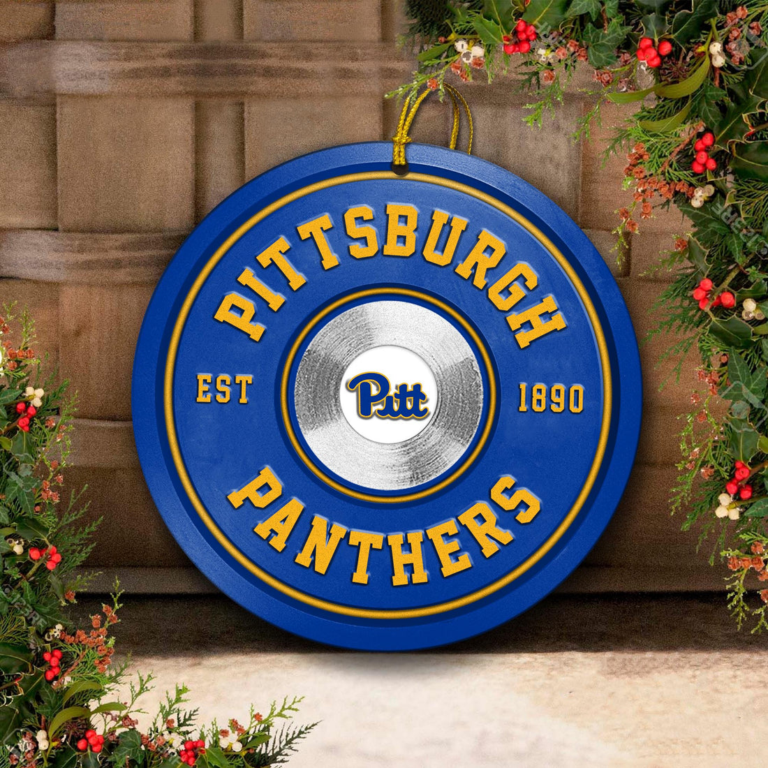Pittsburgh Panthers Fitness Circle Aluminium Ornament 2 Side Trending New Arrivals H52883 ETUG311023