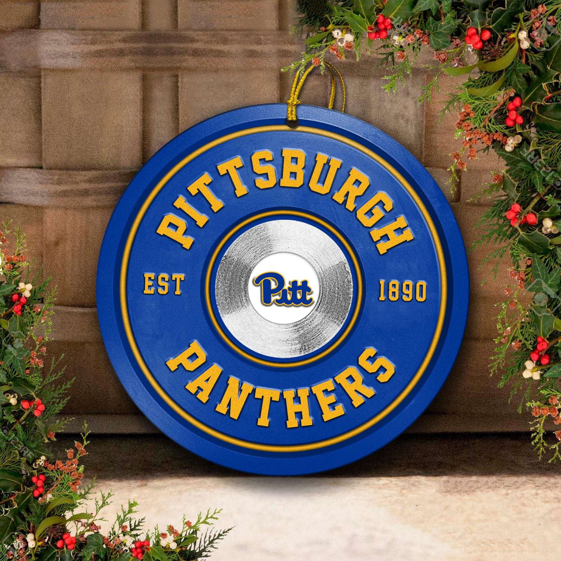 Pittsburgh Panthers Fitness Circle Aluminium Ornament 2 Side Trending New Arrivals H52883 ETUG311023