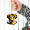 Pittsburgh Steelers 2 Layered Piece Wooden Ornament Custom Name And Number, Sport Team Ornament, Sport Gifts ETRG-52175
