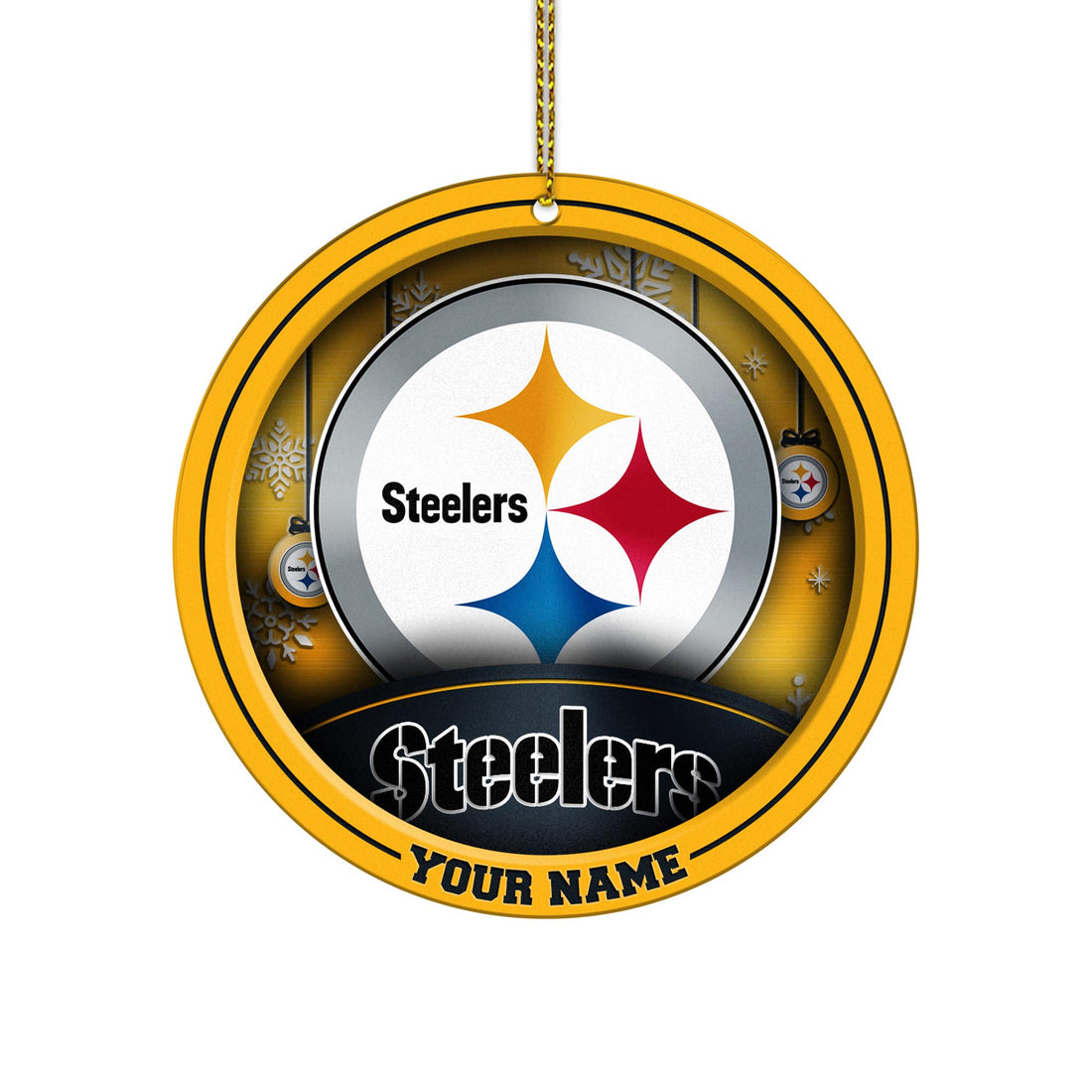 Pittsburgh Steelers Circle Aluminium Custom Ornament 2 Side Trending New Arrivals H52912 ETUG311023