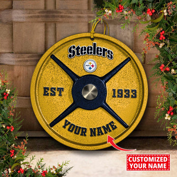 Pittsburgh Steelers Fitness Circle Aluminium Custom Ornament 2 Side Trending New Arrivals H52884 ETUG311023