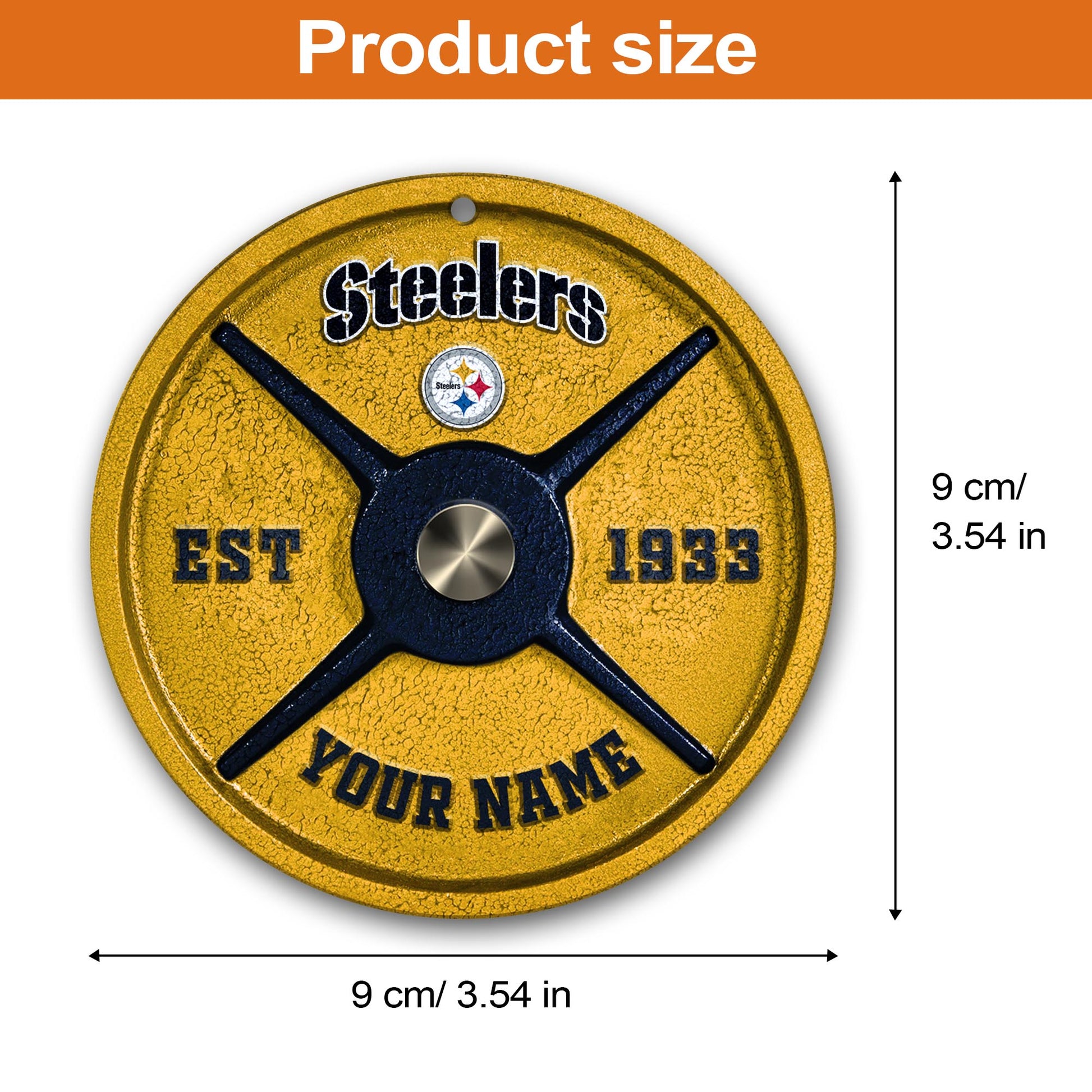 Pittsburgh Steelers Fitness Circle Aluminium Custom Ornament 2 Side Trending New Arrivals H52884 ETUG311023