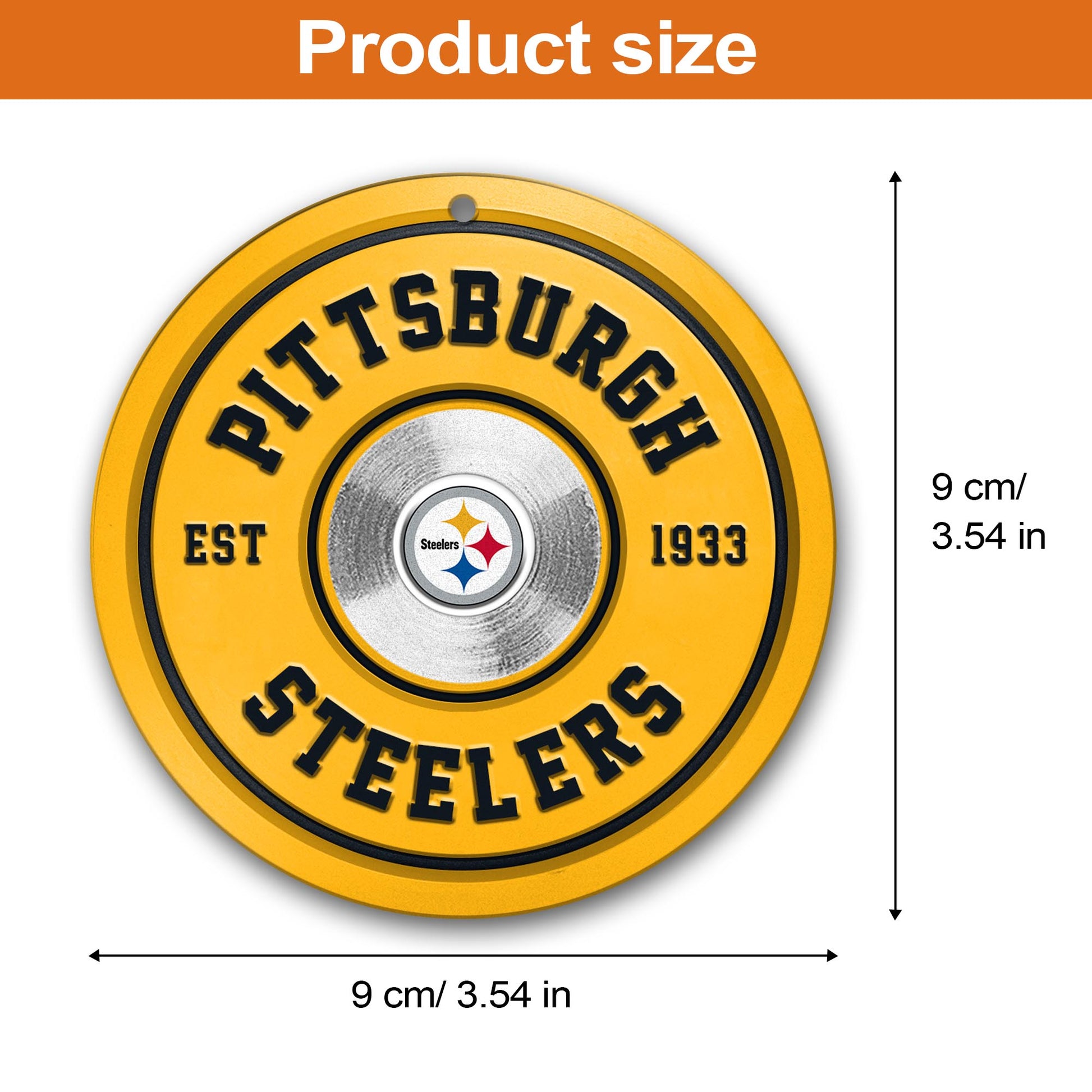 Pittsburgh Steelers Fitness Circle Aluminium Ornament 2 Side Trending New Arrivals H52883 ETUG311023