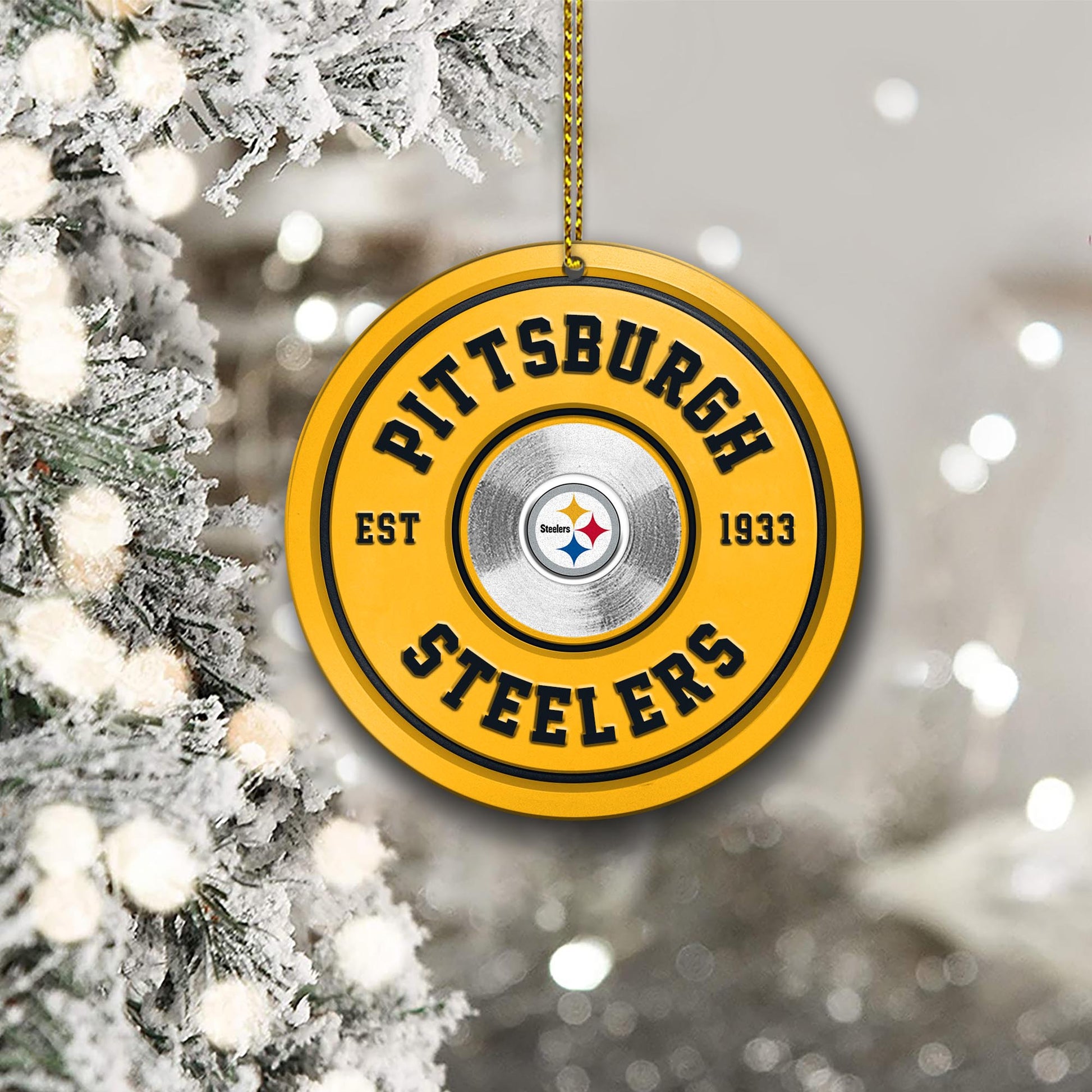 Pittsburgh Steelers Fitness Circle Aluminium Ornament 2 Side Trending New Arrivals H52883 ETUG311023