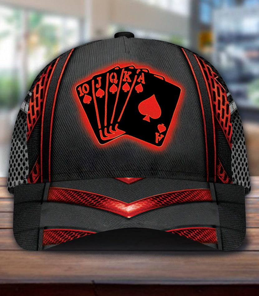 Personalized Poker Classic Cap, Personalized Gift for Poker Lovers, Poker Players - CP1738PS - BMGifts