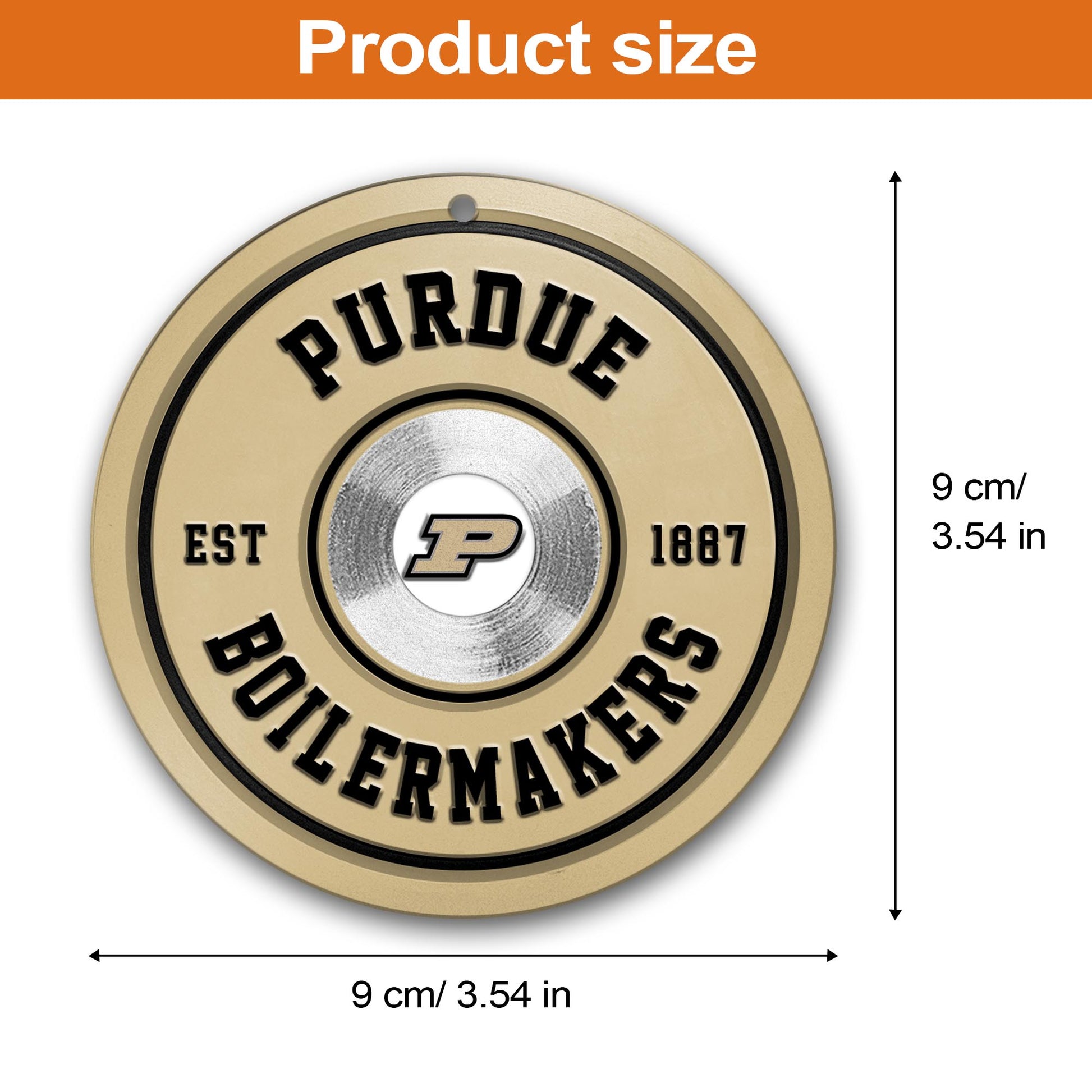 Purdue Boilermakers Fitness Circle Aluminium Ornament 2 Side Trending New Arrivals H52883 ETUG311023