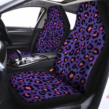 Purple And Pink Leopard Print Universal Fit Car Seat Covers