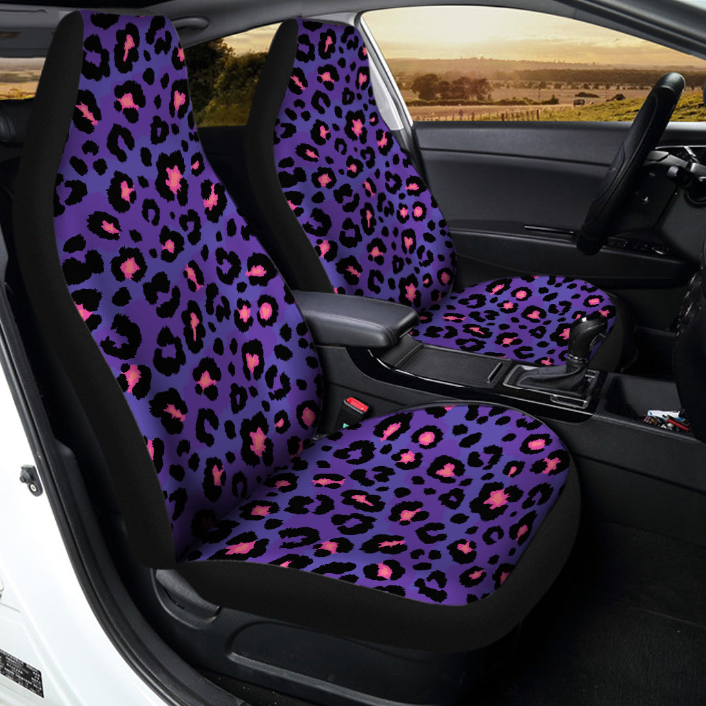 Purple And Pink Leopard Print Universal Fit Car Seat Covers