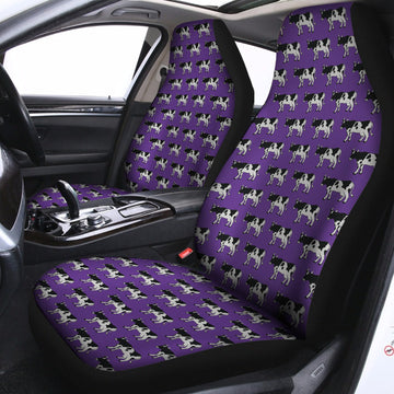 Purple Cow Pattern Print Universal Fit Car Seat Covers