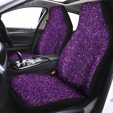 Purple Glitter Texture Print Universal Fit Car Seat Covers