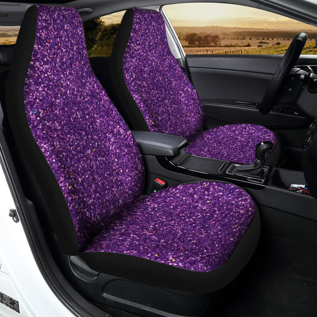 Purple Glitter Texture Print Universal Fit Car Seat Covers