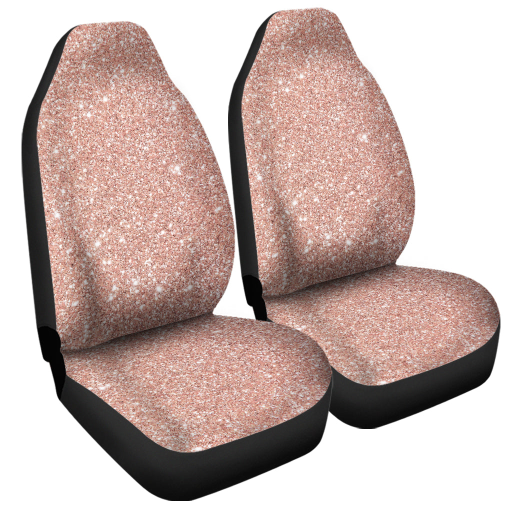 Rose Gold Glitter Texture Print Universal Fit Car Seat Covers