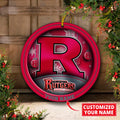 Rutgers Scarlet Knights Circle Aluminium Custom Ornament 2 Side Trending New Arrivals H52912 ETUG311023