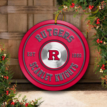 Rutgers Scarlet Knights Fitness Circle Aluminium Ornament 2 Side Trending New Arrivals H52883 ETUG311023