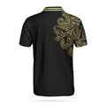 Personalized Golden Your Hole Is My Goal Custom Polo Shirt Luxury Black And Gold Golf Shirt For Men - 2