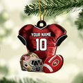 San Francisco 49ers 2 Layered Piece Wooden Ornament Custom Name And Number, Sport Team Ornament, Sport Gifts ETRG-52175