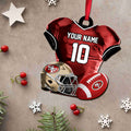 San Francisco 49ers 2 Layered Piece Wooden Ornament Custom Name And Number, Sport Team Ornament, Sport Gifts ETRG-52175