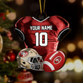 San Francisco 49ers 2 Layered Piece Wooden Ornament Custom Name And Number, Sport Team Ornament, Sport Gifts ETRG-52175