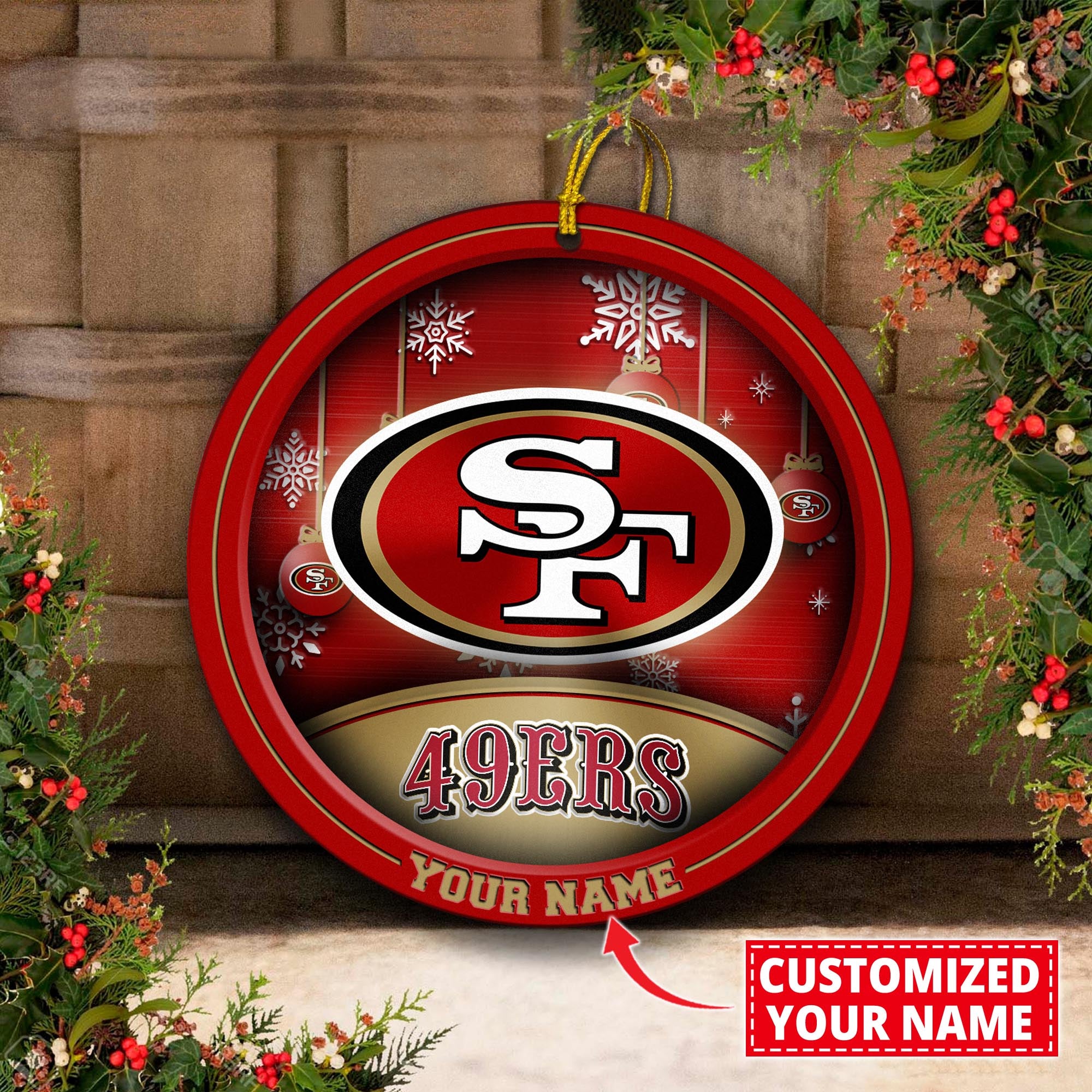 San Francisco 49ers Circle Aluminium Custom Ornament 2 Side Trending New Arrivals H52912 ETUG311023