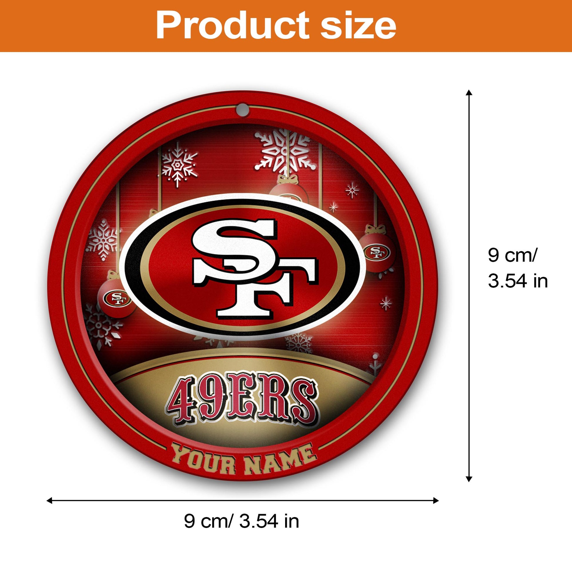 San Francisco 49ers Circle Aluminium Custom Ornament 2 Side Trending New Arrivals H52912 ETUG311023