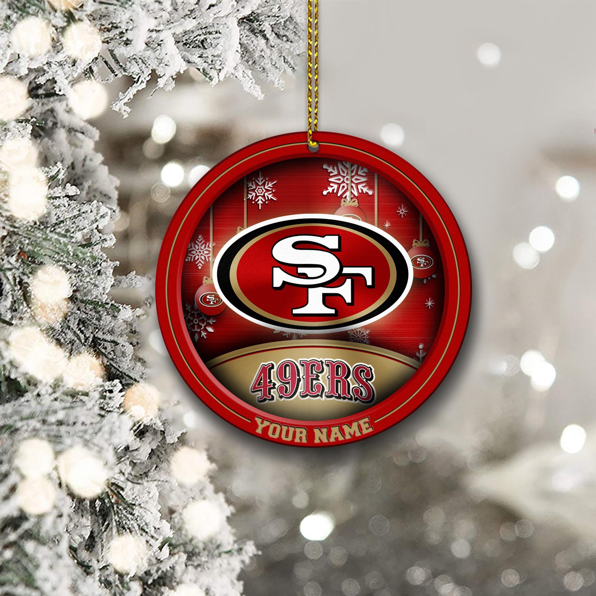 San Francisco 49ers Circle Aluminium Custom Ornament 2 Side Trending New Arrivals H52912 ETUG311023