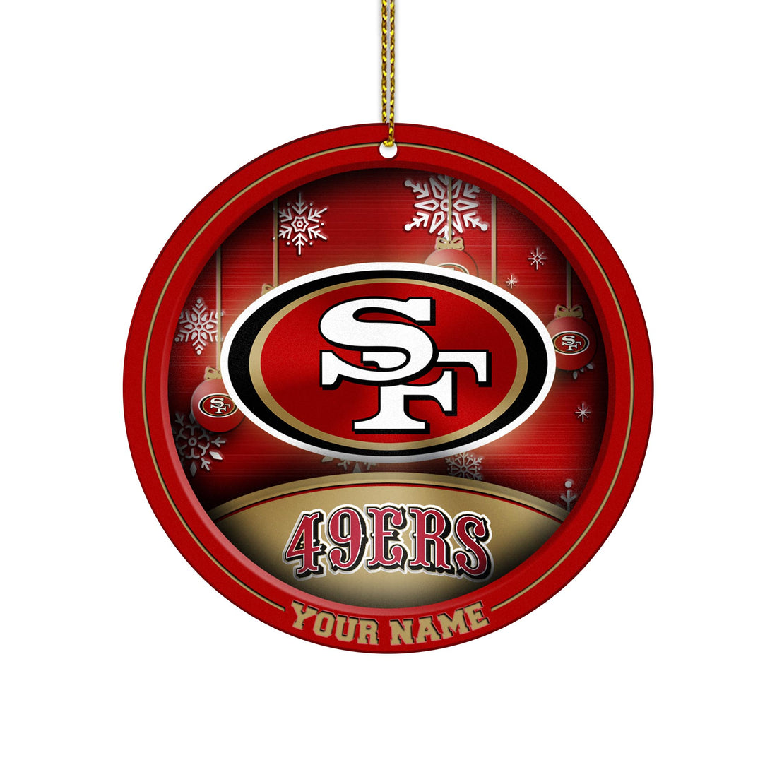 San Francisco 49ers Circle Aluminium Custom Ornament 2 Side Trending New Arrivals H52912 ETUG311023