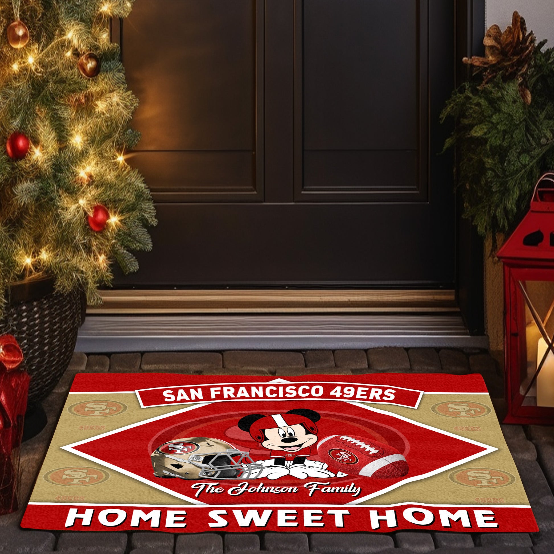 San Francisco 49ers Doormat Custom Your Family Name, Sport Team And MK Doormat, FootBall Fan Gifts EHIVM-52721