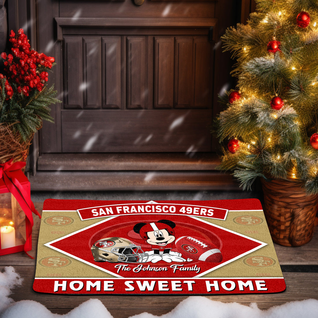 San Francisco 49ers Doormat Custom Your Family Name, Sport Team And MK Doormat, FootBall Fan Gifts EHIVM-52721