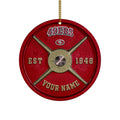 San Francisco 49ers Fitness Circle Aluminium Custom Ornament 2 Side Trending New Arrivals H52884 ETUG311023
