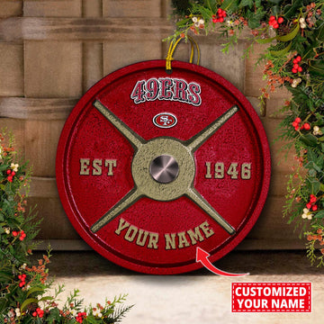 San Francisco 49ers Fitness Circle Aluminium Custom Ornament 2 Side Trending New Arrivals H52884 ETUG311023