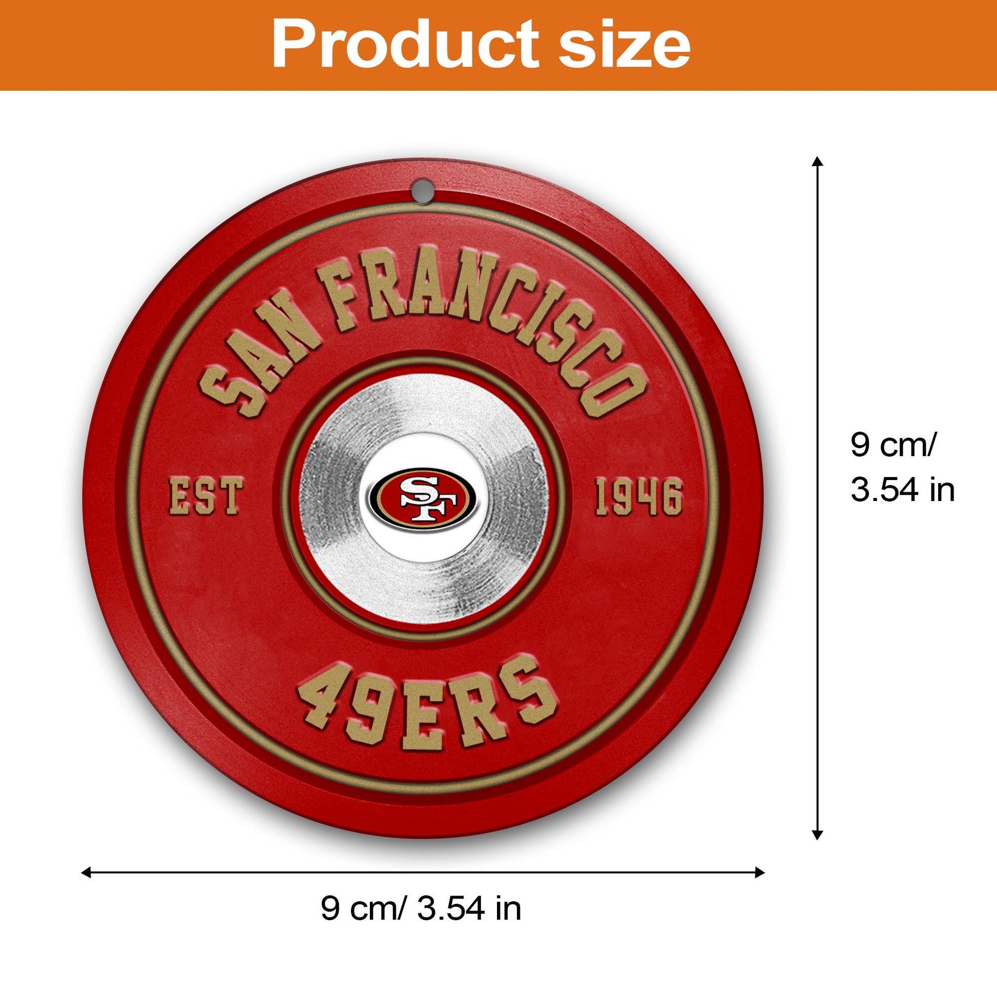 San Francisco 49ers Fitness Circle Aluminium Ornament 2 Side Trending New Arrivals H52883 ETUG311023