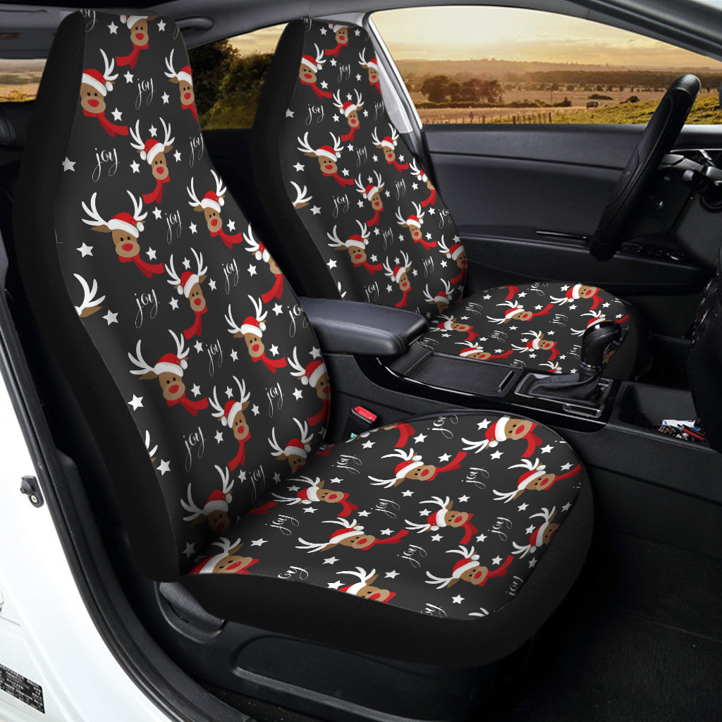 Santa Claus Deer Pattern Print Universal Fit Car Seat Covers