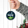 Seattle Seahawks Circle Aluminium Custom Ornament 2 Side Trending New Arrivals H52912 ETUG311023