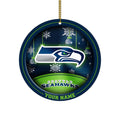 Seattle Seahawks Circle Aluminium Custom Ornament 2 Side Trending New Arrivals H52912 ETUG311023