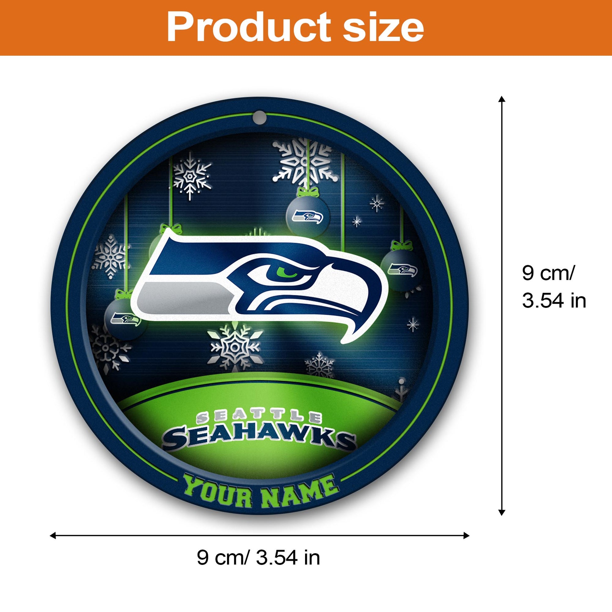 Seattle Seahawks Circle Aluminium Custom Ornament 2 Side Trending New Arrivals H52912 ETUG311023