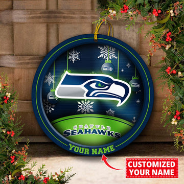 Seattle Seahawks Circle Aluminium Custom Ornament 2 Side Trending New Arrivals H52912 ETUG311023