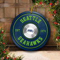 Seattle Seahawks Fitness Circle Aluminium Ornament 2 Side Trending New Arrivals H52883 ETUG311023