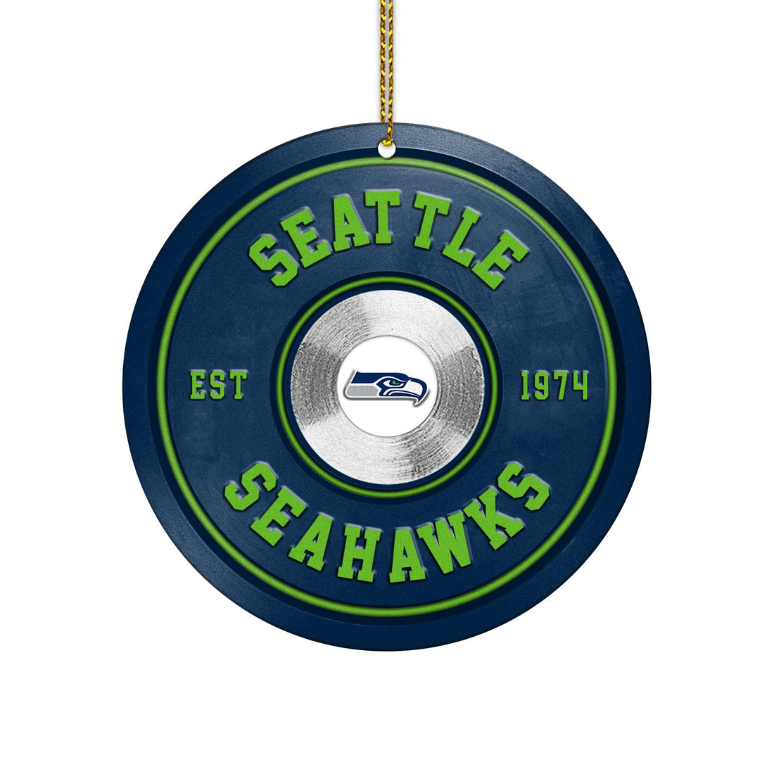 Seattle Seahawks Fitness Circle Aluminium Ornament 2 Side Trending New Arrivals H52883 ETUG311023