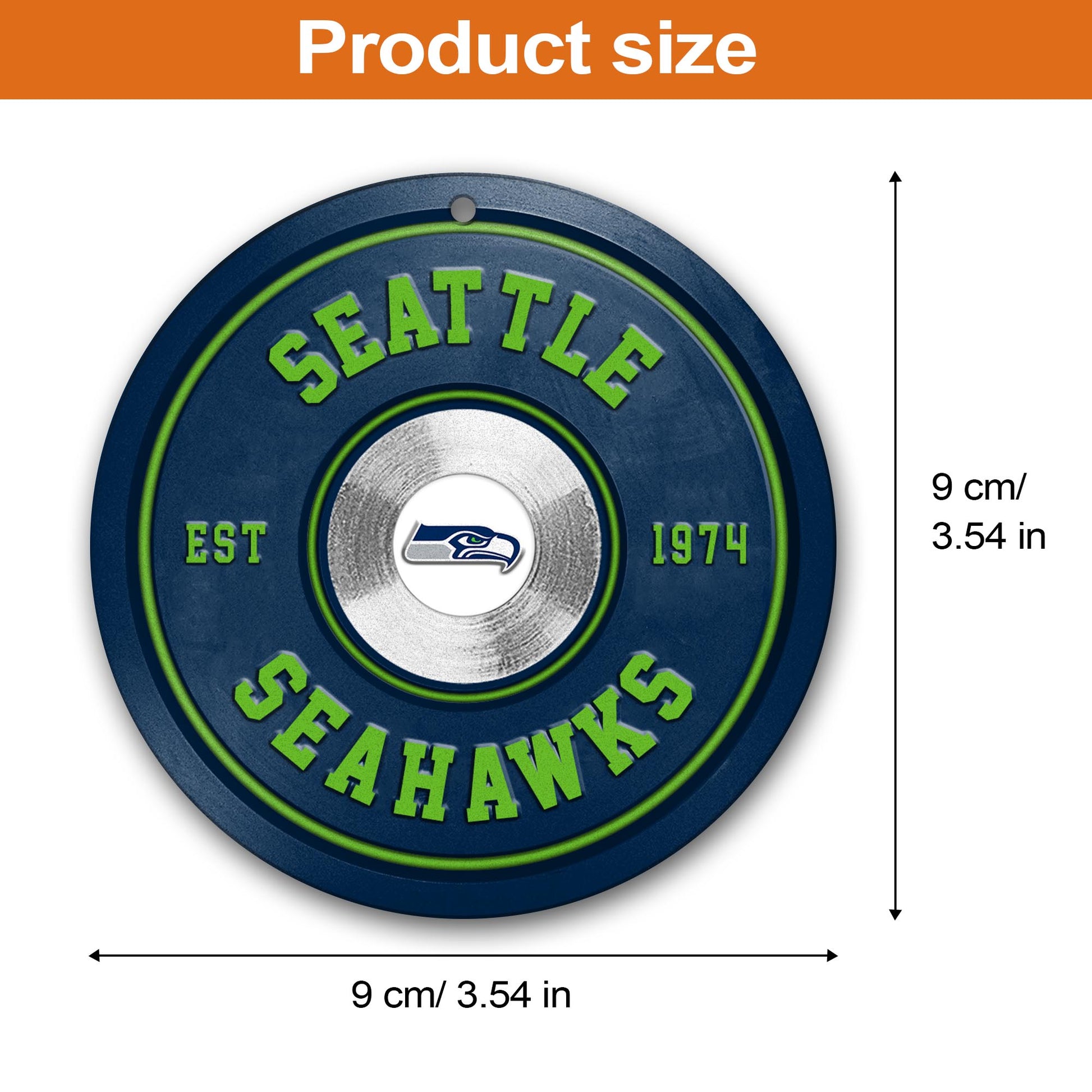 Seattle Seahawks Fitness Circle Aluminium Ornament 2 Side Trending New Arrivals H52883 ETUG311023
