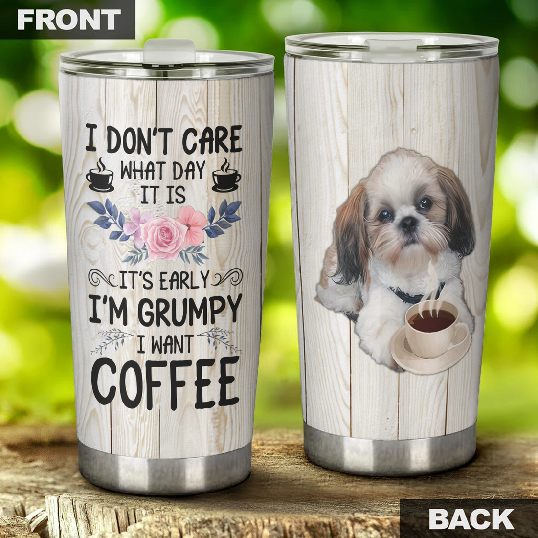 Shih Tzu Tumbler, Gift for Shihtzu Lovers, Gift for Coffee Lovers - TB196PA - BMGifts (formerly Best Memorial Gifts)