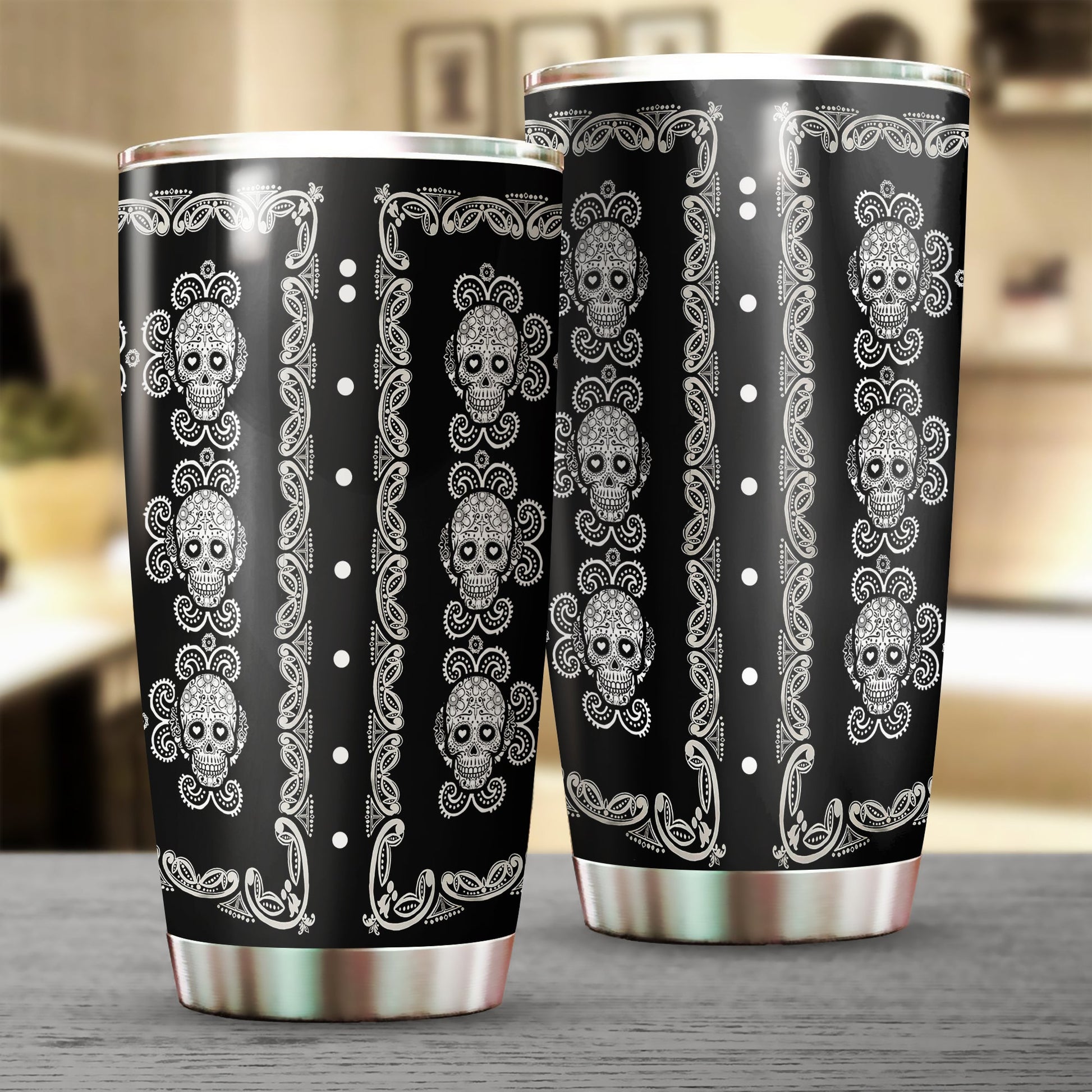 Skull Tumbler, Gift for Skull Lovers 20 OZ Car Mug