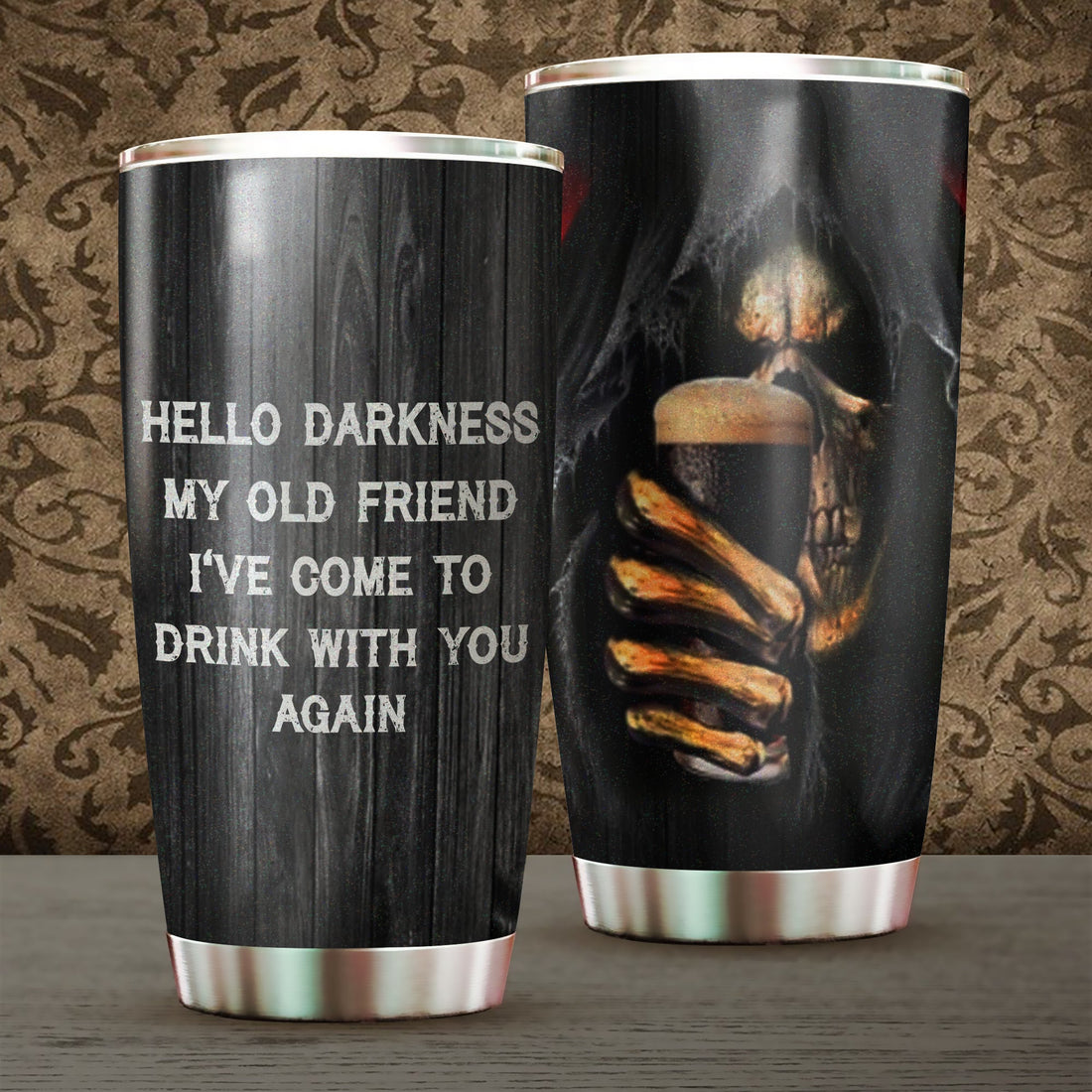 Skull Tumbler, Gift for Skull Lovers - TB002PA - BMGifts (formerly Best Memorial Gifts)