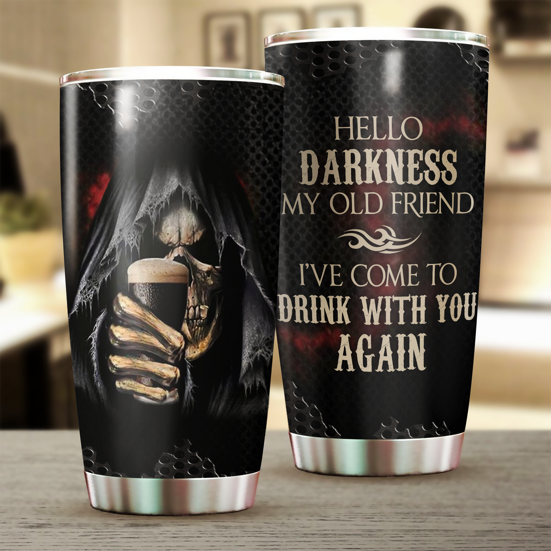 Skull Tumbler, Gift for Skull Lovers - TB219PA - BMGifts (formerly Best Memorial Gifts)