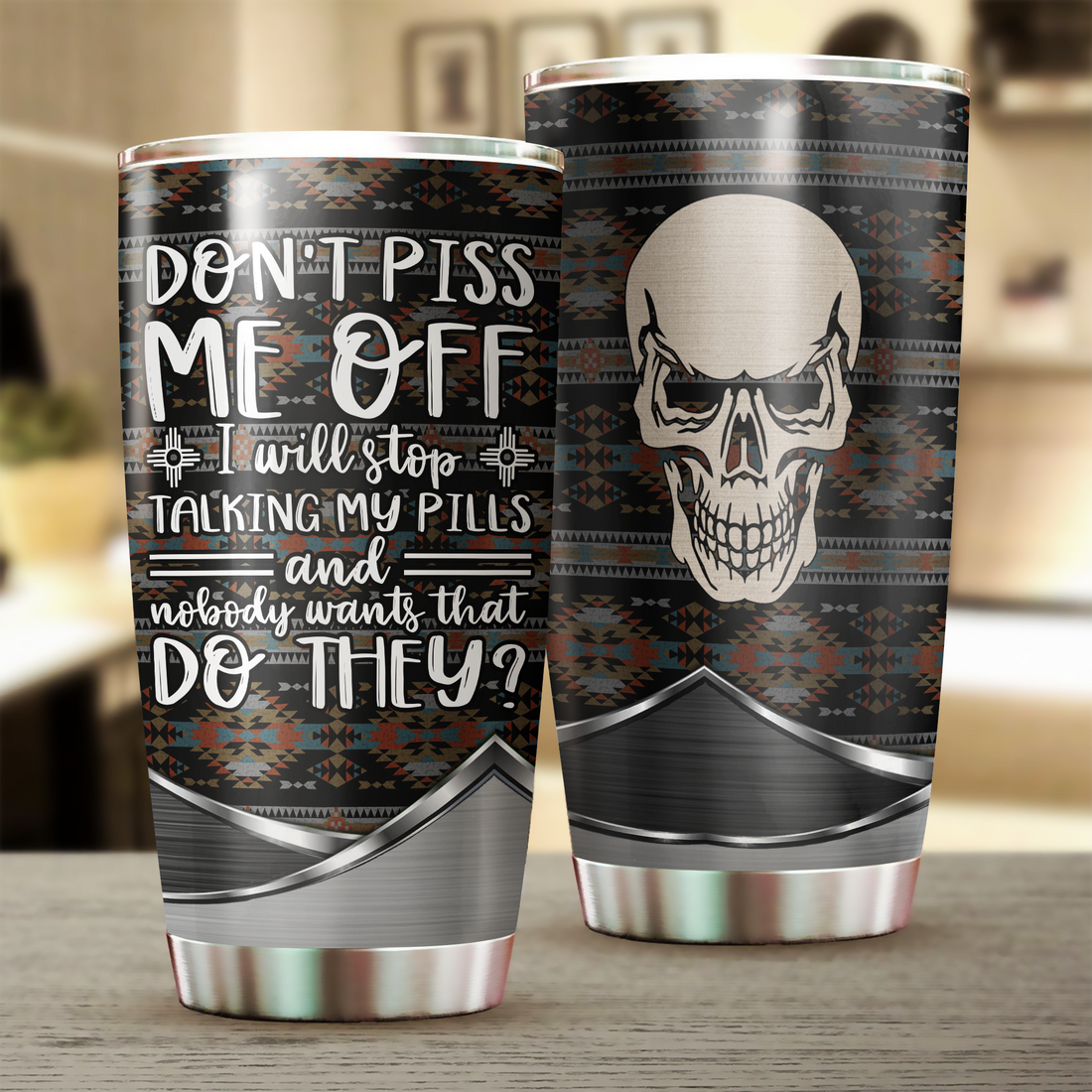 Skull Tumbler, Gift for Skull Lovers - TB116PA - BMGifts (formerly Best Memorial Gifts)