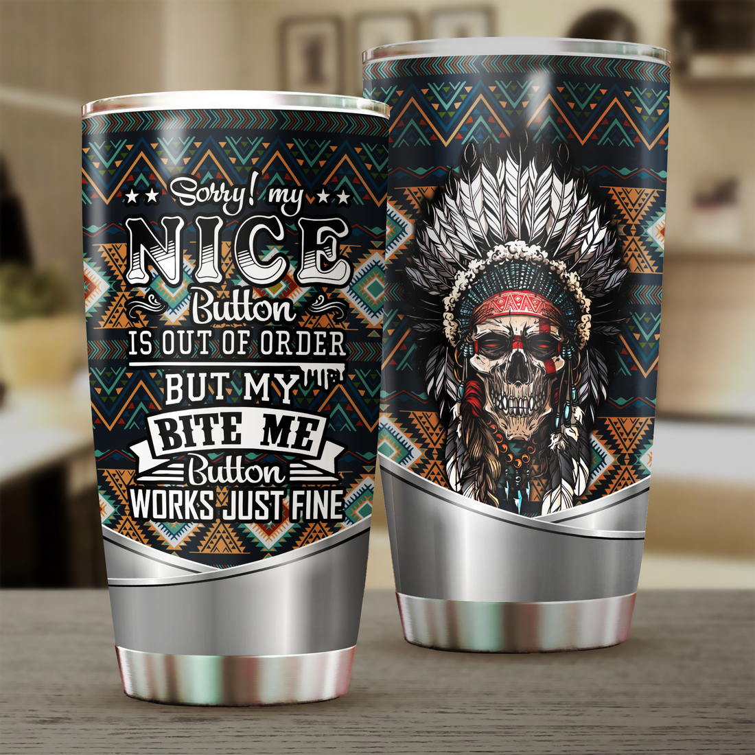 Skull Tumbler, Gift for Skull Lovers - TB117PA - BMGifts (formerly Best Memorial Gifts)