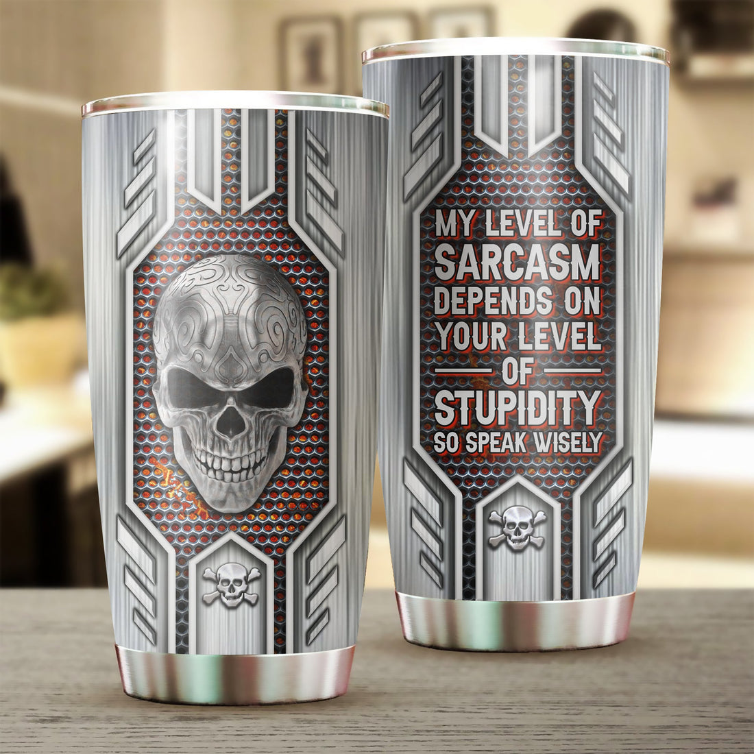 Skull Tumbler, Gift for Skull Lovers - TB227PA - BMGifts (formerly Best Memorial Gifts)